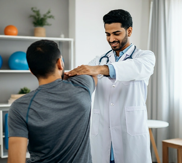 Patient consultation with doctor